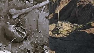 Toprak küplerin içinde insan kemikleri bulundu