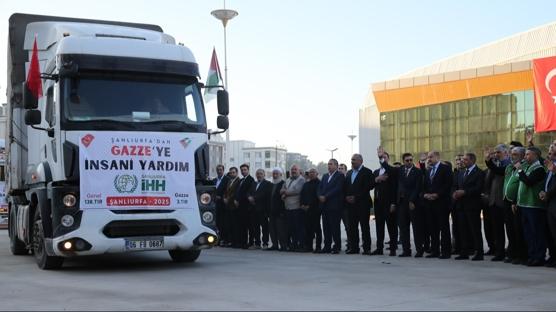 Gazze dayanışma köprüsü: Şanlıurfa'dan yardım tırları dualarla uğurlandı