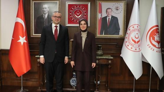 Bakan Göktaş ile TCMB Başkanı Karahan bir araya geldi