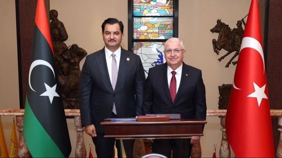 Bakan Gler, Libya Ulusal Ordusu Genel Komutan Yardmcs Orgeneral Hafter'i kabul etti