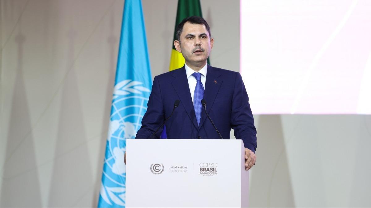 Bakan Kurum'dan 'COP31' mesaj: Kararllmz ortaya koyduk