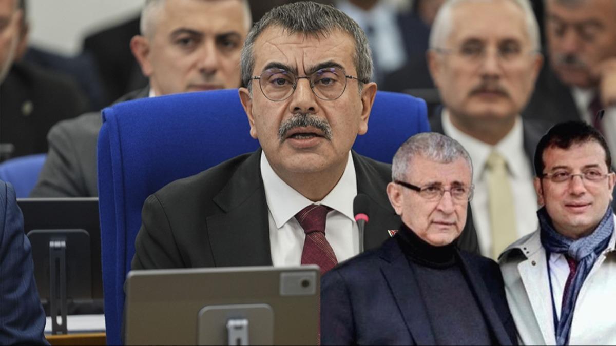 Bakan Tekin CHP'lileri keye sktrd: Glbahar Hatun Okullar'n kim at?