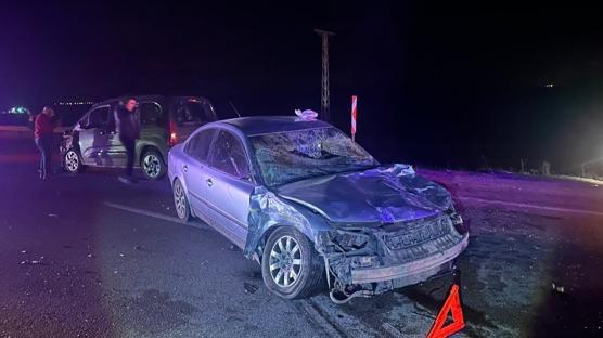 orum'da zincirleme kaza: Bykba hayvana arpan iki arata 3 kii yaraland