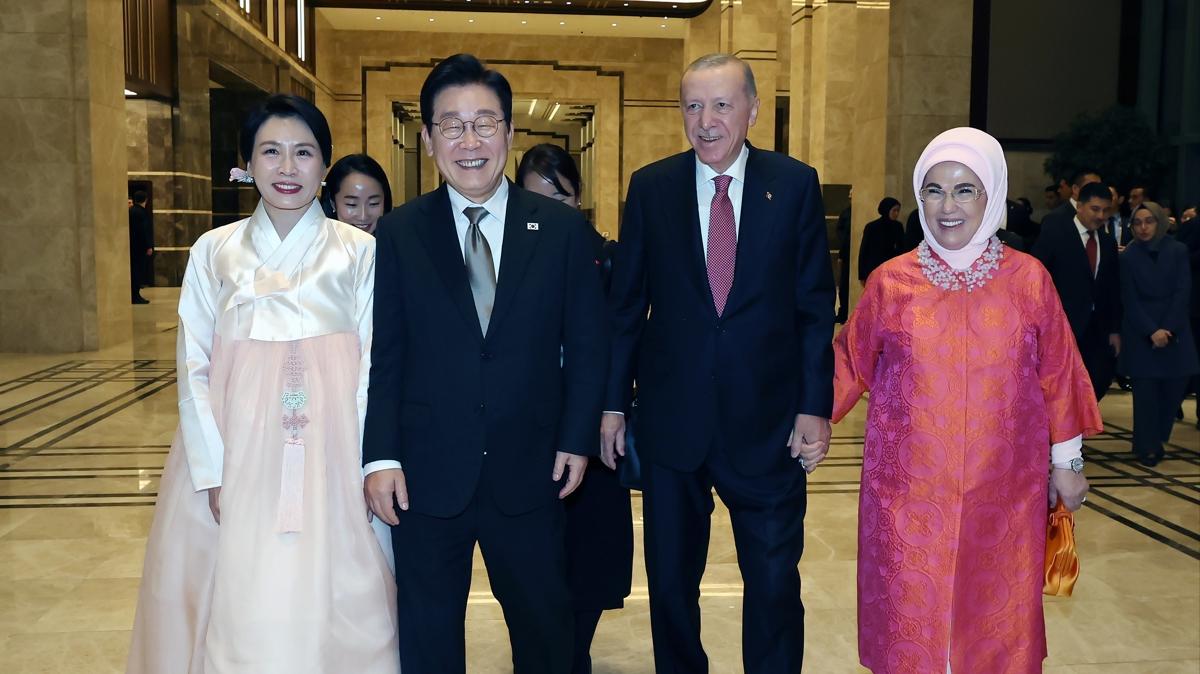 Cumhurbakan Erdoan, Gney Kore Devlet Bakan Lee onuruna yemek verdi