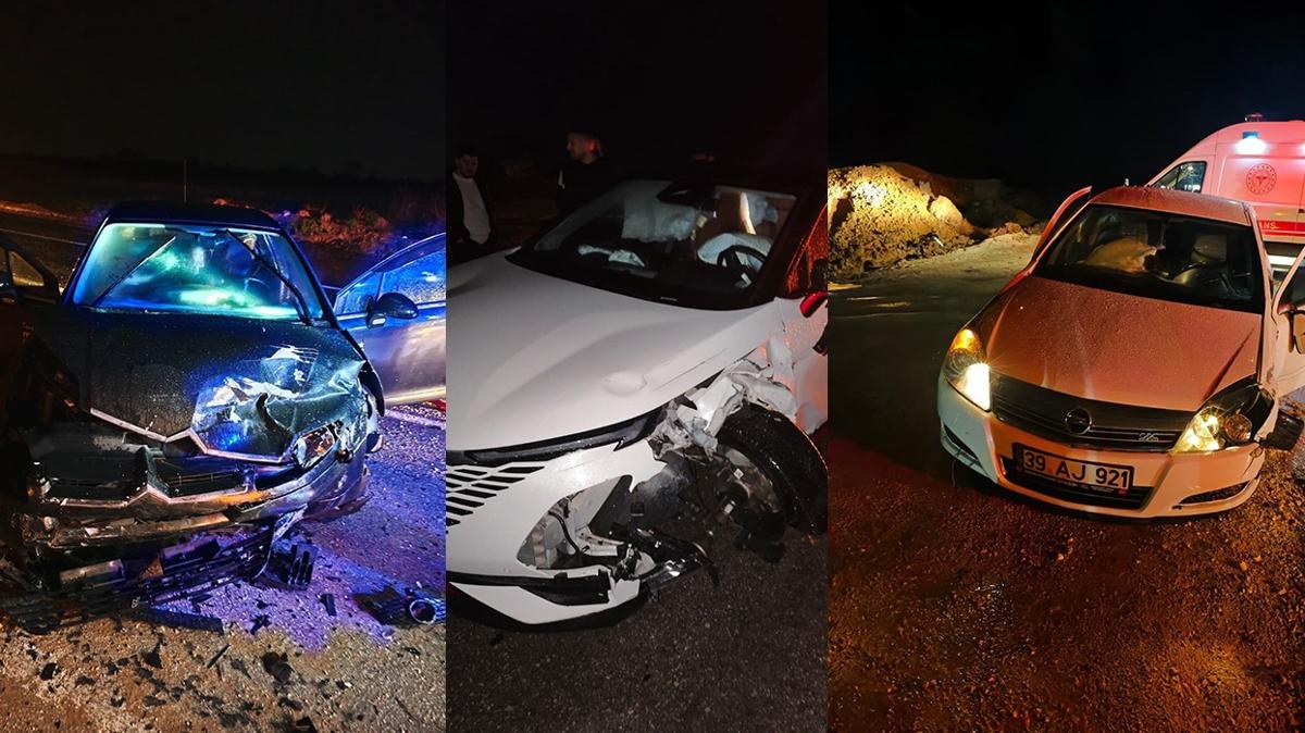 Krklareli'nde feci kaza: Yal yolda 3 ara birbirine girdi