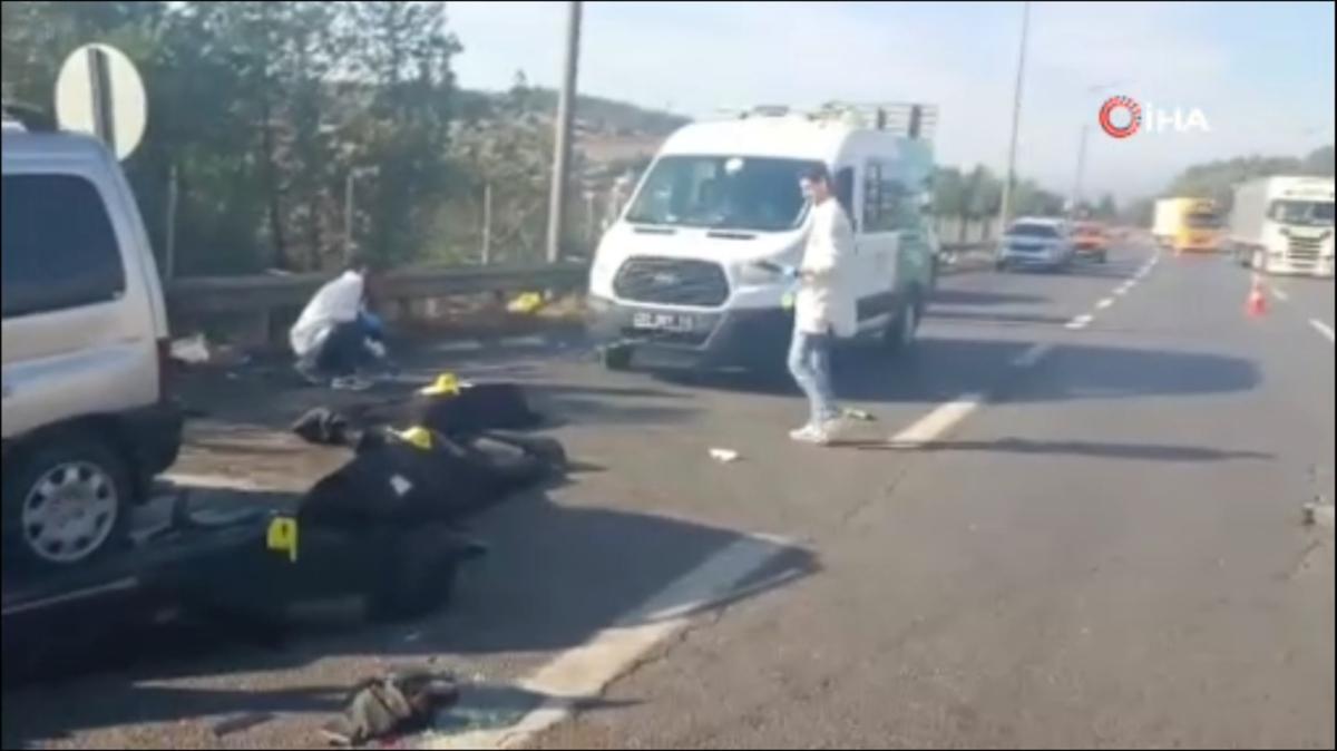 Otoyolda katliam gibi kaza