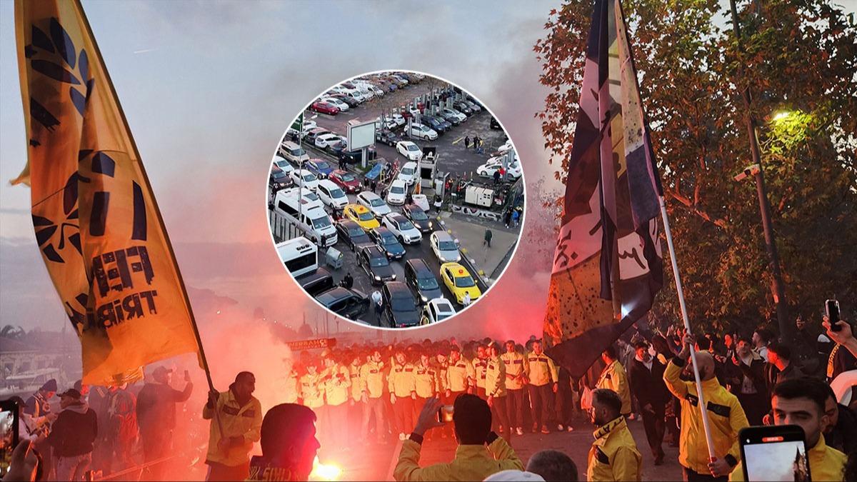 Kadky'de derbi younluu! Fenerbahe taraftar stadyuma akn etti