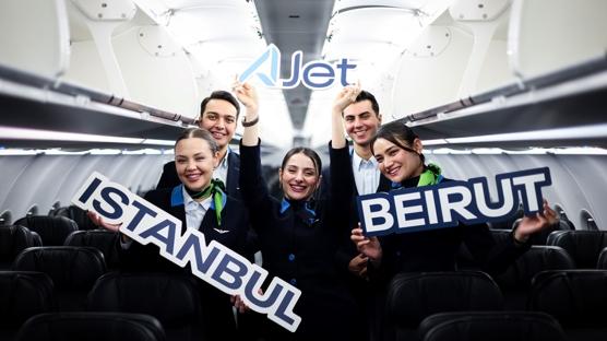 AJet, Beyrut'a İstanbul'dan direkt seferlere başladı