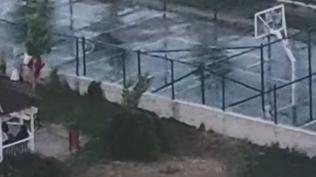 Ankara'da pitbull deheti! 2 kardei yaralayan kpein sitedeki grntleri ortaya kt