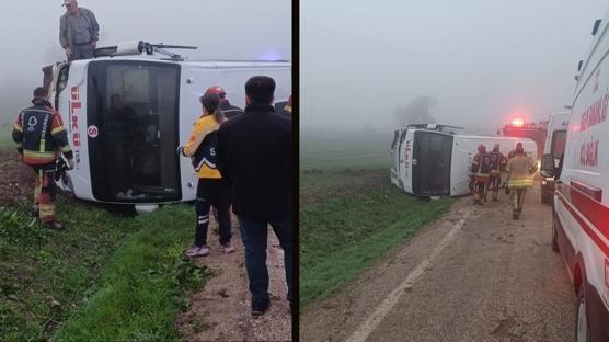 Bandrma'da renci servisi devrildi: Yarallar var