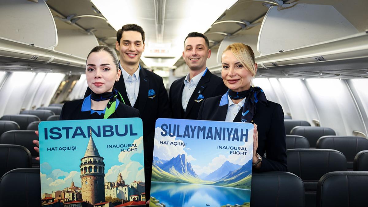 AJet stanbul'dan Sleymaniye'ye ilk seferini yapt