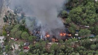 Fethiye'den alevler ykseldi! Ekipler mdahale ediyor