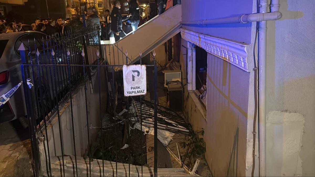 Gngren'de bir binann bodrum katnda patlama meydana geldi