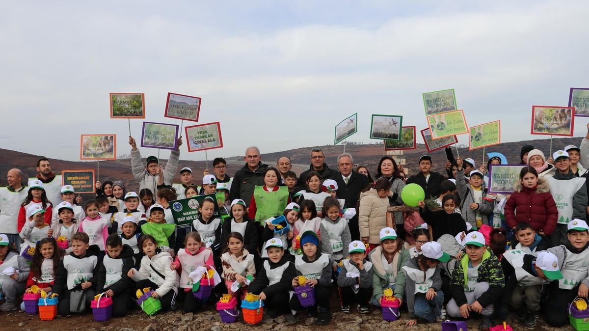Bursa'da yeil seferberlii! Kle dnen alanlarda tohumlar topraa serildi