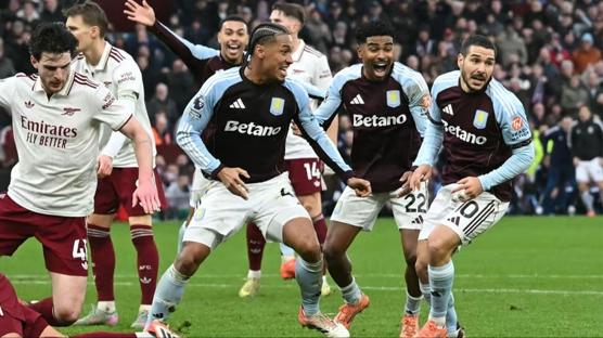 Aston Villa'dan lider Arsenal'e geit yok