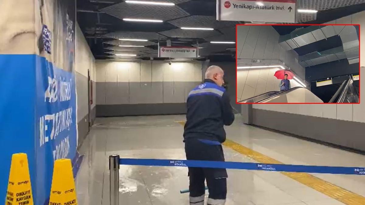 Metro istasyonunu su bast