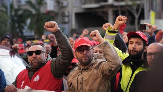 zmir'de yine grev anlar alyor: ZDOA, ZBETON ve ZULA'tan maa isyan