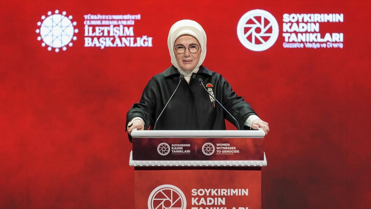 Emine Erdoğan'dan Gazze mesajı: Kötülüğe savaş açmak hepimizin en meşru savaşıdır