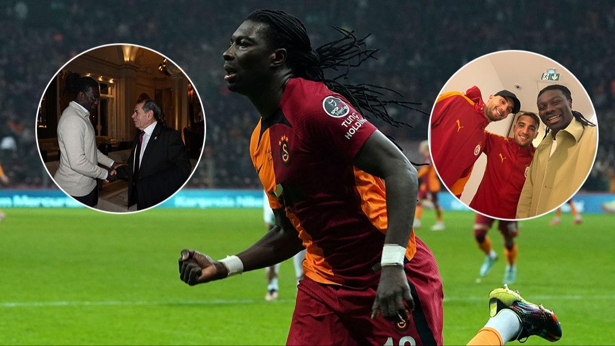 Eski yldzdan spriz ziyaret! Gomis, Galatasaray'a moral verdi