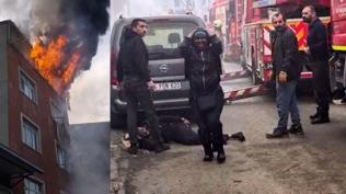 stanbul'da bir binay alevler sard! 1 ar yaral