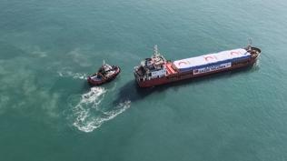 Kızılay'ın 19. Gazze 'İyilik Gemisi' dualarla yola çıktı