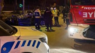 Kaldırıma çarpan otomobil 200 metre savruldu: 1 ölü, 1 ağır yaralı