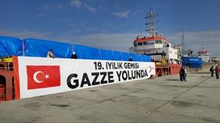 Türkiye'den Gazze'ye yardım eli: 19. 'İyilik Gemisi' El-Ariş Limanına ulaştı