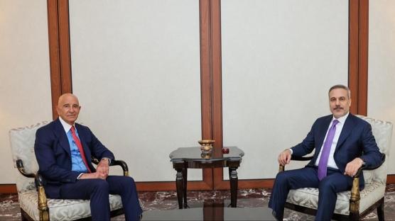 Bakan Fidan ABD'li el�i Barrack'� kabul etti