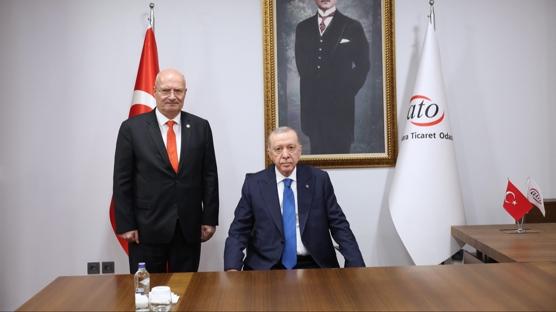 Cumhurbaşkanı Erdoğan, Ankara Ticaret Odası heyetini kabul etti