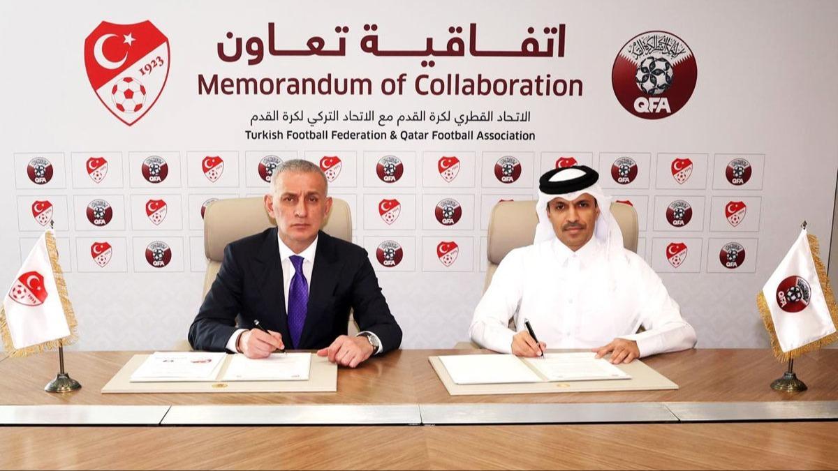 TFF ile Katar Futbol Federasyonu aras�nda i� birli�i anla�mas� imzaland�