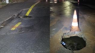 CHP'li belediye isyan ettirdi: Yol yar�ld�, asfalt par�aland�