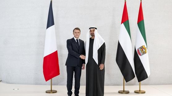 BAE Devlet Ba�kan� Bin Zayid, Fransa Cumhurba�kan� Macron ile g�r��t�