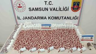 Samsun'da y�neticinin evinden 7 bin hap ��kt�