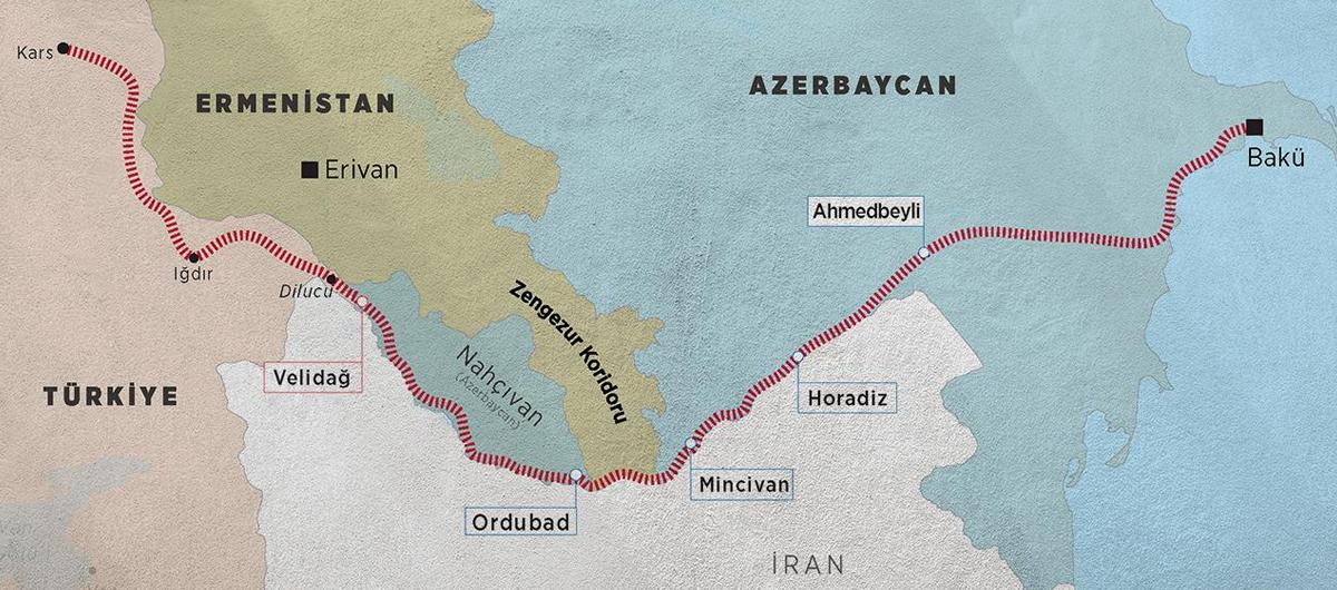 Yak�nda tamamlanacak! T�rkiye'ye Zengezur ve Orta Koridor piyangosu