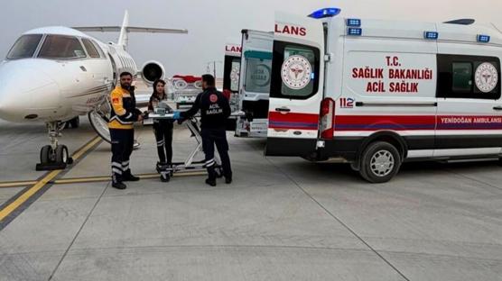 Ambulans u�ak 6 g�nl�k bebek i�in havaland�! Hatay'dan �stanbul'a getirildi