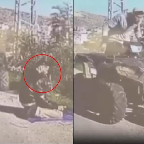 Namaz k�lan Filistinliye �arpt�