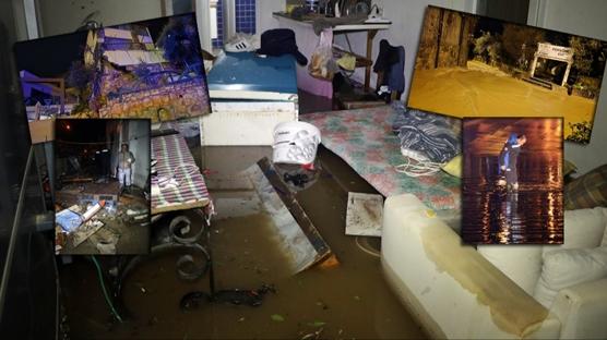 Yollar kapand�, evleri su bast�