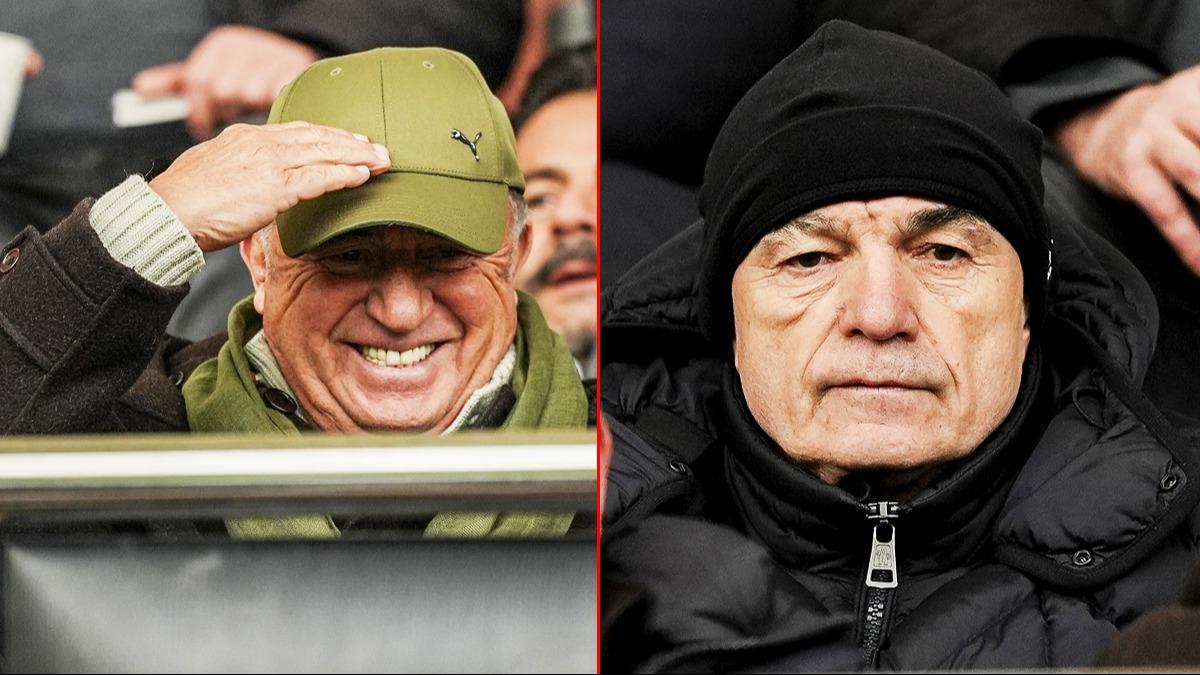 Fatih Terim ve R�za �al�mbay ayn� karede! O ma�� trib�nden izlediler