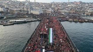 Galata Köprüsü'nde yapılacak Gazze yürüyüşüne üniversitelerden destek