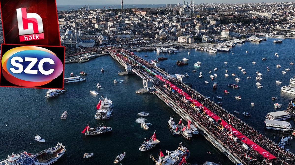 S�zc� ve Halk TV Gazze'ye k�r ve sa��r! CHP medyas� y�z binlerin y�r�y���n� g�rmedi