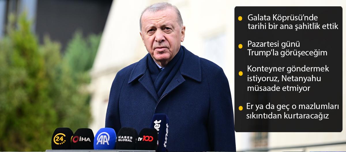 Cumhurba�kan� Erdo�an: Netanyahu denilen firavunun yapt�klar� yan�na kalmayacak