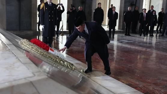Malezya Ba�bakan� Enver �brahim, An�tkabir'i ziyaret etti