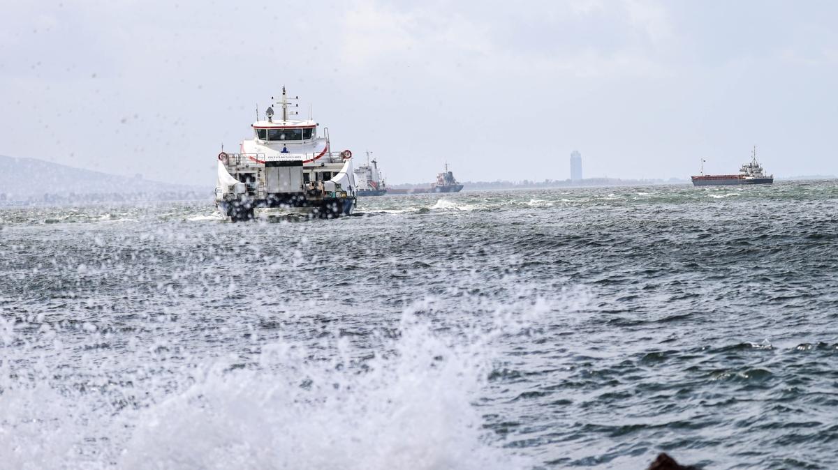 �iddetli r�zgar vapur seferlerini aksatt�