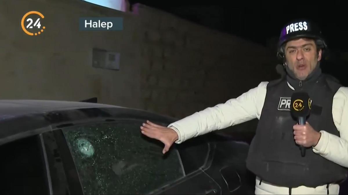 24 TV ekibi b�y�k tehlike atlatt�