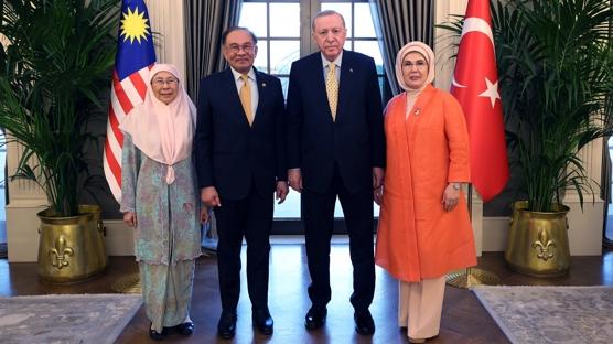 Cumhurba�kan� Erdo�an, Malezya Ba�bakan� �brahim'i kabul etti