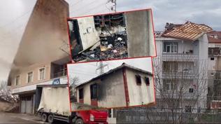 �iddetli f�rt�na hem u�urdu hem de yakt�: Bir ev k�le d�nd�