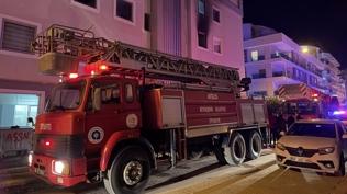 Alanya'da personel lojman�nda yang�n pani�i: 3 ki�iye acil m�dahale