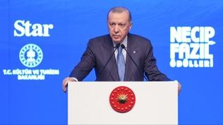 Cumhurba�kan� Erdo�an: Necip Faz�l vakar ve cesaret demektir