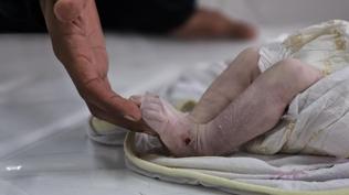 Gazze'de insanl�k donuyor: 7 g�nl�k bebek so�u�a dayanamad�