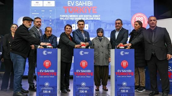 Tunceli'de Y�zy�l�n Konut Projesi ile yap�lacak konutlar�n hak sahipleri kurayla belirlendi